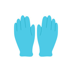 Flat Illustration of Medical Latex Gloves for Hygiene Protection