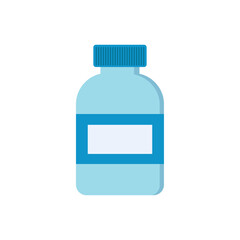 Fototapeta premium Flat Illustration of Medicine Bottle with Blank Label