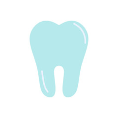 Flat Illustration of Healthy Tooth and Tooth with Cavity
