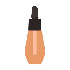 Flat Illustration of Facial Oil Bottle with Pipette