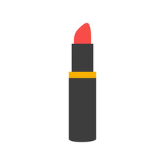 Flat Illustration of Red Lipstick for Makeup Concept