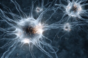 Neurons firing in the brain.