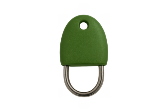 Green plastic key fob providing secure access technology
