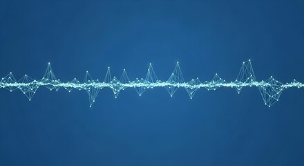 A minimalist data wave on a solid colored background.
