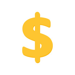 Flat Illustration of Dollar Sign Symbol for Wealth