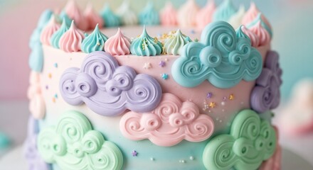 colorful birthday cake