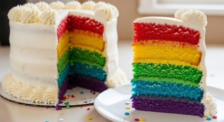 colorful birthday cake