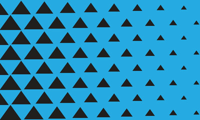 abstract geometric black and blue deco art print halftone triangle pattern