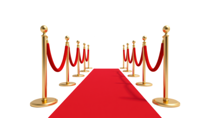 Red carpet velvet ropes golden stanchions event entrance celebrity event award ceremony luxury decor red carpet event glamorous setting VIP access