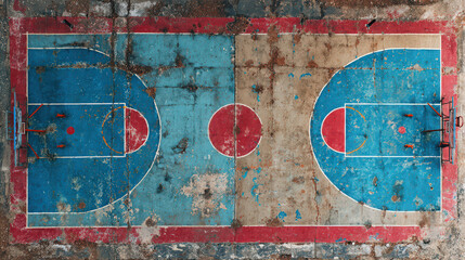 bird's eye view basketball court team huddle strategy