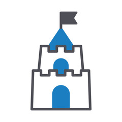 Castle Vector icon which can easily modify or edit