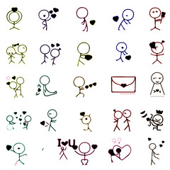 set of funny cartoon characters