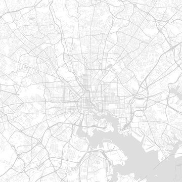 Baltimore City Map a clean white silhouette of a block is precisely placed on a dark ground its structure defined by fine linework and the subtle ghost of an underlying grid, emphasizing refined.