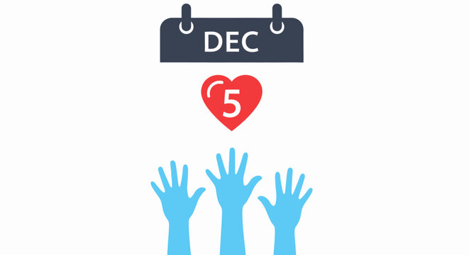 December fifth remembrance with hands reaching for loving kindness day awareness