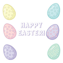 Colorful pastel easter eggs