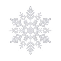 Delicate Snowflake on Transparent Background for Winter and Holiday Designs
