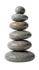 Balanced stones create serene and calming atmosphere, symbolizing harmony and tranquility in nature