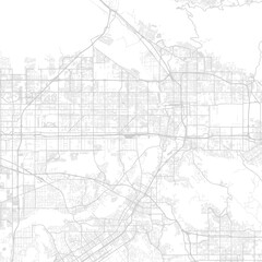 Fototapeta premium Riverside and San Bernardino Inland Empire City Map a structured urban grid emerges through the subtle and monochromatic blueprint aesthetic begin of sentence, emphasizing refined linework.