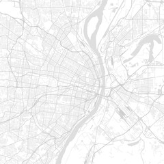 Obraz premium St. Louis City Map a precise and minimal vector blueprint highlights the s underlying structure in subtle monochrome begin of sentence, emphasizing refined linework, with balanced composition.
