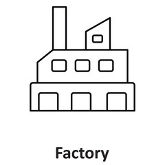 Factory Vector icon which can easily modify or edit