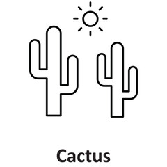 Cactus Vector icon which can easily modify or edit