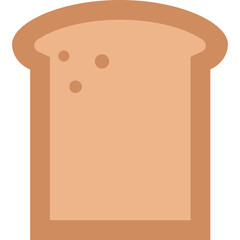 A Single Slice of Golden Brown Bread with a Thick Crust and a Soft Texture Isolated on a Transparent Background Perfect for Food Concepts
