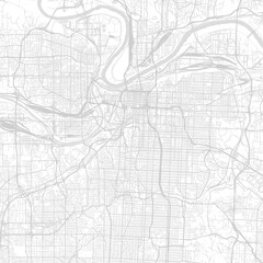 Obraz premium Kansas City City Map a structured urban grid emerges in subtle monochrome emphasizing the s clean and orderly blueprint through refined linework begin of sentence, emphasizing refined linework.