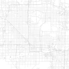 Fototapeta premium Phoenix City Map a clean white plan unfolds in structured linework suggesting a blueprint for future urban life begin of sentence, emphasizing refined linework, with balanced composition.
