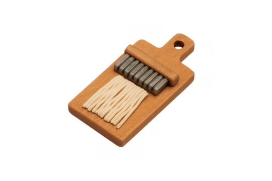 Udon noodle dough on cutting board with cutter