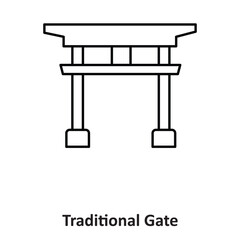 Traditional Gate Vector icon which can easily modify or edit