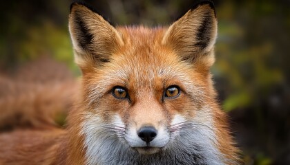 Fototapeta premium Face Red Fox Background