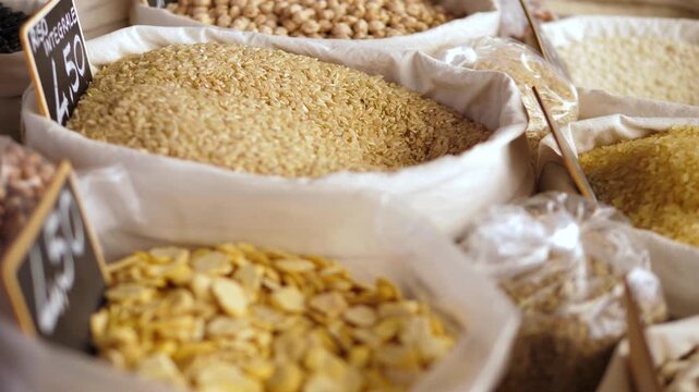 Mix of Dried Fava Beans and Rice at Italian Market