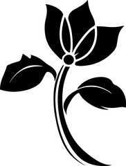 Obraz premium Simple Ornamental flower Plant Minimalist Symbol 