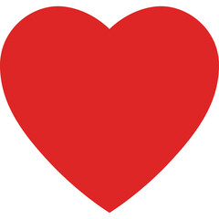 A Solid Red Heart Shape Against A Transparent Background Symbolizing Love Health And Romance With A Small Horizontal Line Detail At The Top Indicating Affection And Care
