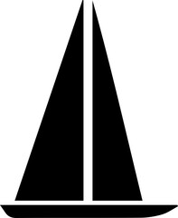 Ship Silhouette Simple Black Vector Illustration for Shipping and Travel Projects
