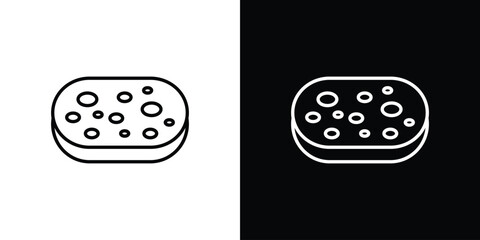 Bath sponge icons for UI elements. High-quality vector illustration.