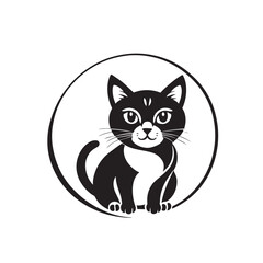 Creative Cat Graphic Element for Innovative Brand Identity
