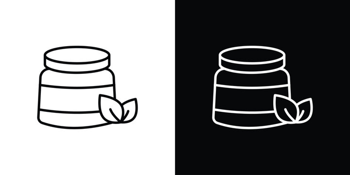 Body cream icons for UI elements. High-quality vector illustration.