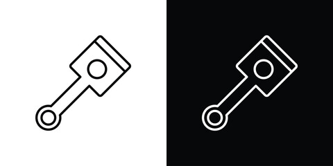 Car connecting rod icons for UI elements. High-quality vector illustration.