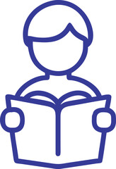 Student Reading Book Icon