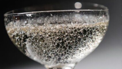 Effervescent Elixir - A Close-Up of Bubbles in a Glass.