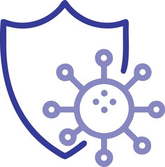 Fototapeta premium Virus Protection Shield Symbol Icon