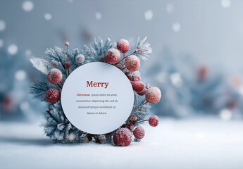 Merry Christmas Wish Card Mockup