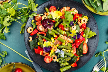 Gourmet seafood salad.