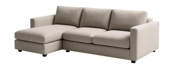 L-shaped modular sofa ideal for optimizing space in contemporary apartment living rooms.