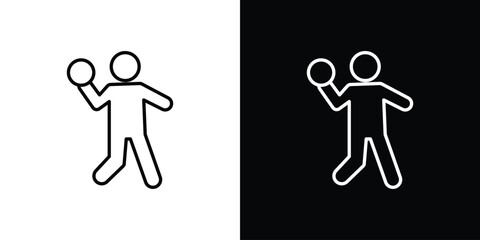 Dodgeball icons for UI elements. High-quality vector illustration.