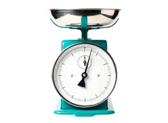 Vintage kitchen scale isolated on transparent background