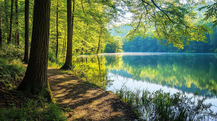The forest is alive with life: rustling leaves, the occasional splash in the lake, and the songs of distant birds. How would you spend the day fully immersed in nature?