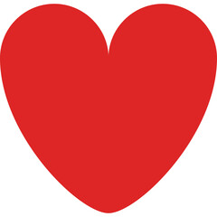 A Vibrant Red Heart Symbol With Two Small Horizontal Lines Near The Top Set Against A Transparent Background Representing Love And Affection