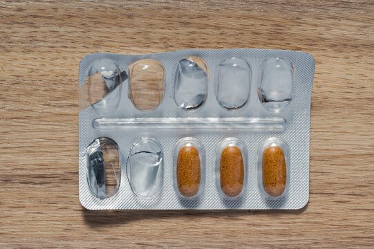 Pill blister packs still life
